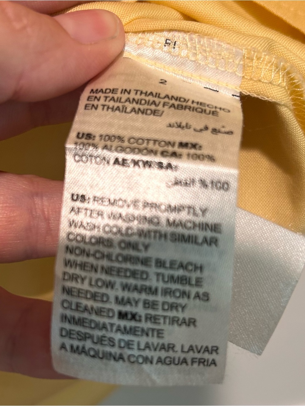 Chico’s Butter Yellow Wrinkle Resistant Cotton Button Shirt Size 2 - Picture 6 of 7